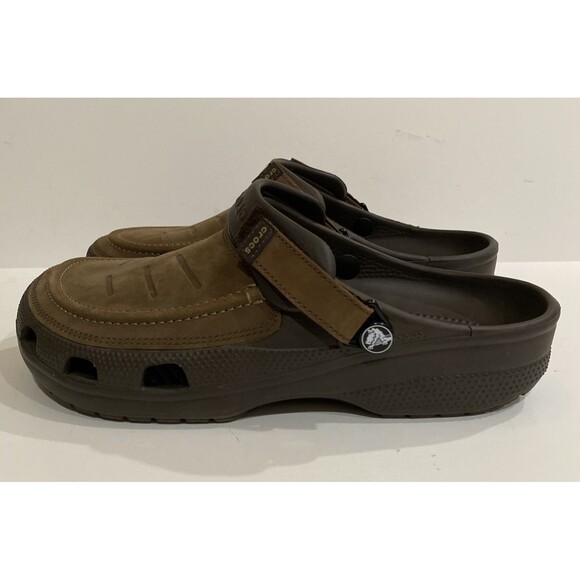 Crocs Classic Yukon Vista II Clog Men's 10 Brown Vegan Leather Slip On Gorpcore - Picture 6 of 12